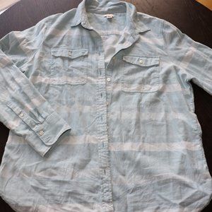 J. Crew Flannel - Light Blue Plaid